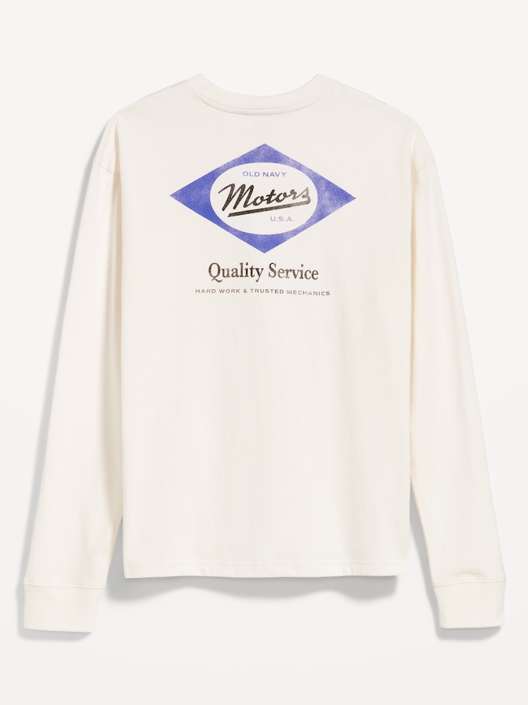 Heavyweight Long-Sleeve Logo-Graphic T-Shirt