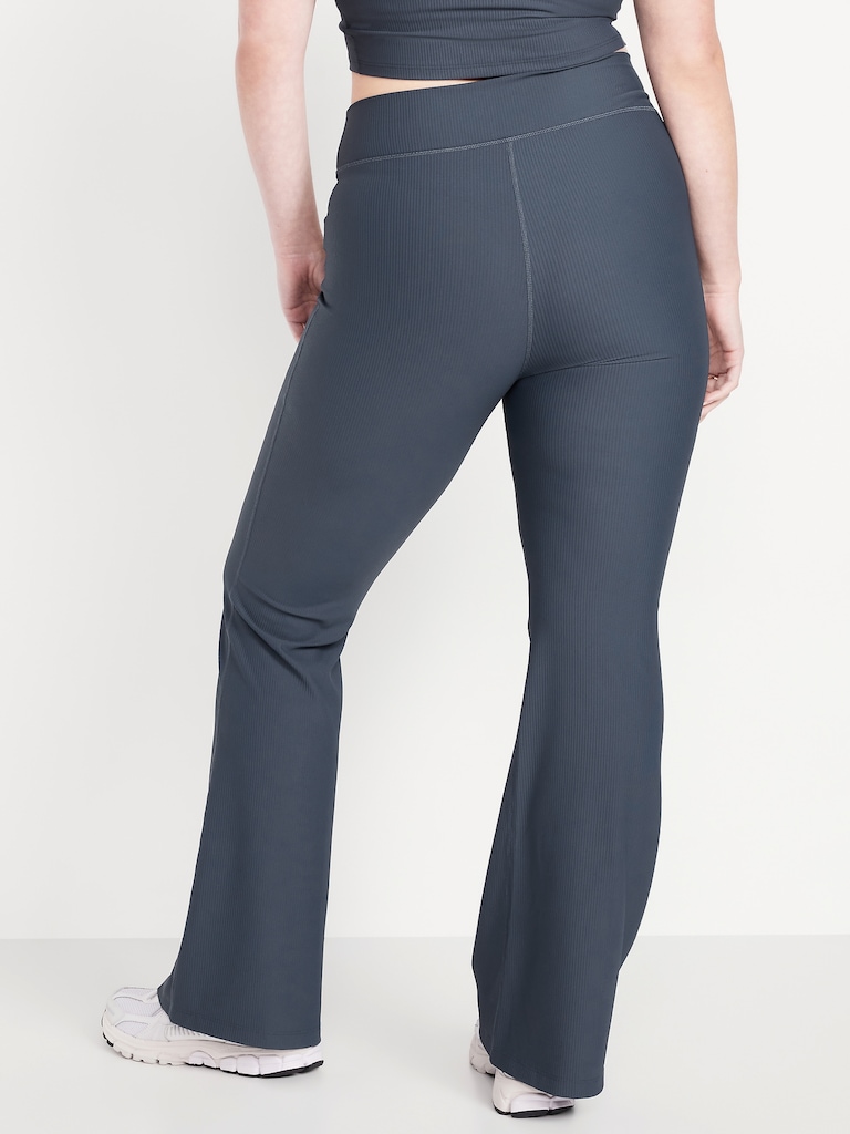 Extra High-Waisted PowerSoft Rib Flare Leggings