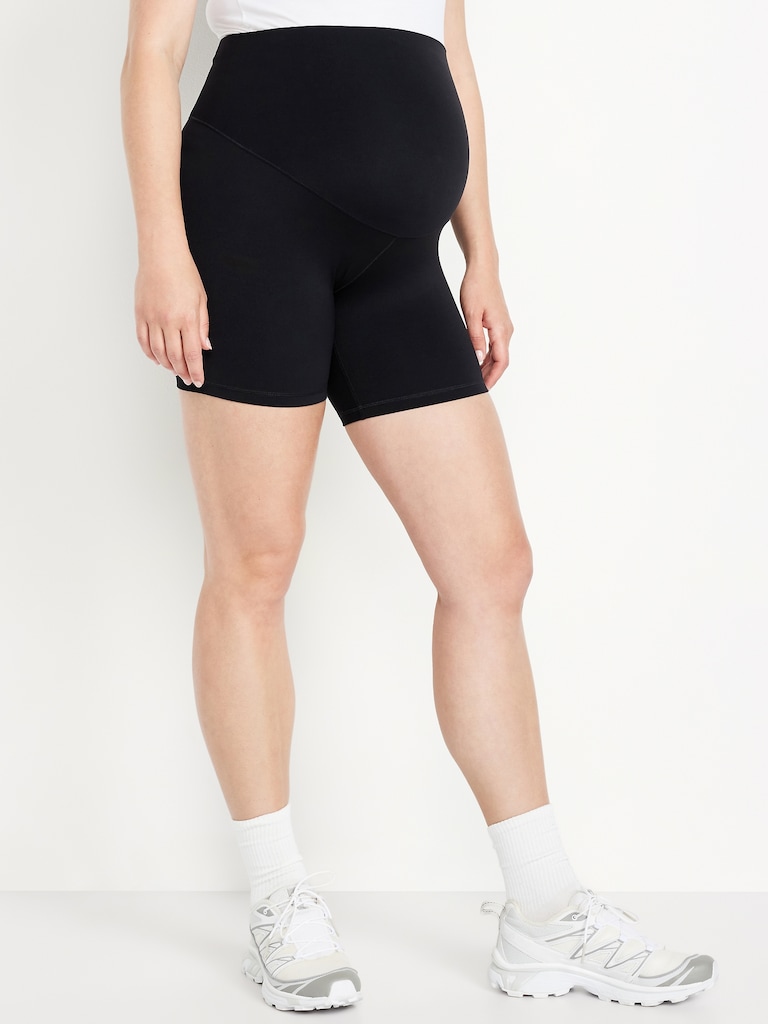 Maternity Full Panel StudioSmooth Biker Shorts -- 6-inch inseam