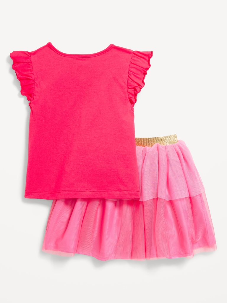 Disney© Princess T-Shirt and Tutu Skirt Set for Toddler Girls