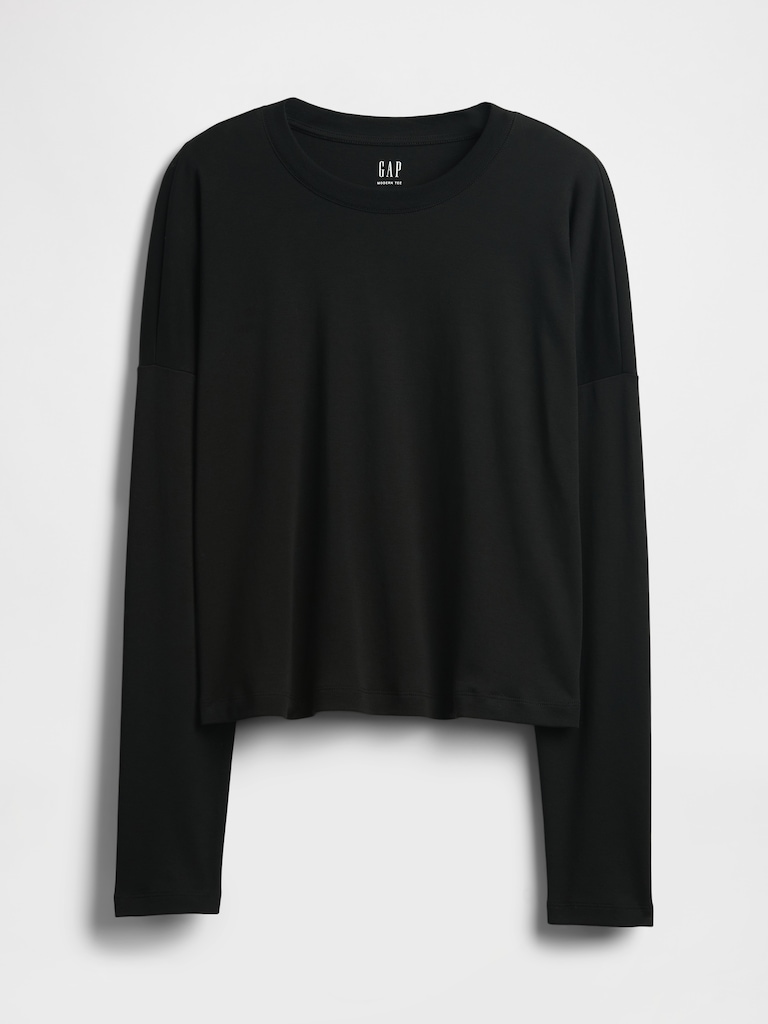 Supima® Cotton Oversized Crop T-Shirt