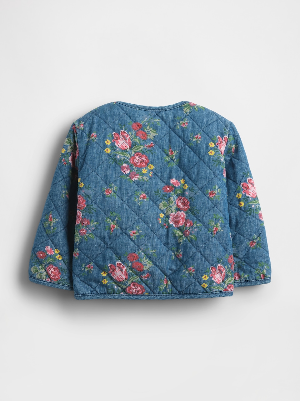 Baby Denim Floral Quilted Jacket