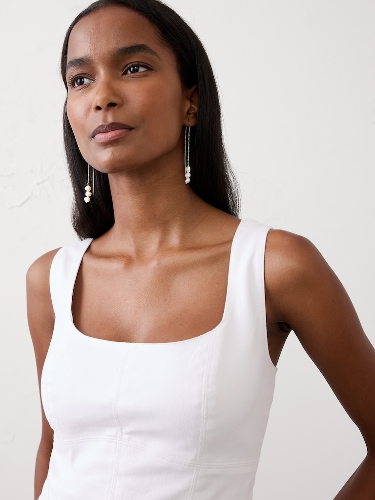 Delicate Pearl Threader Earrings