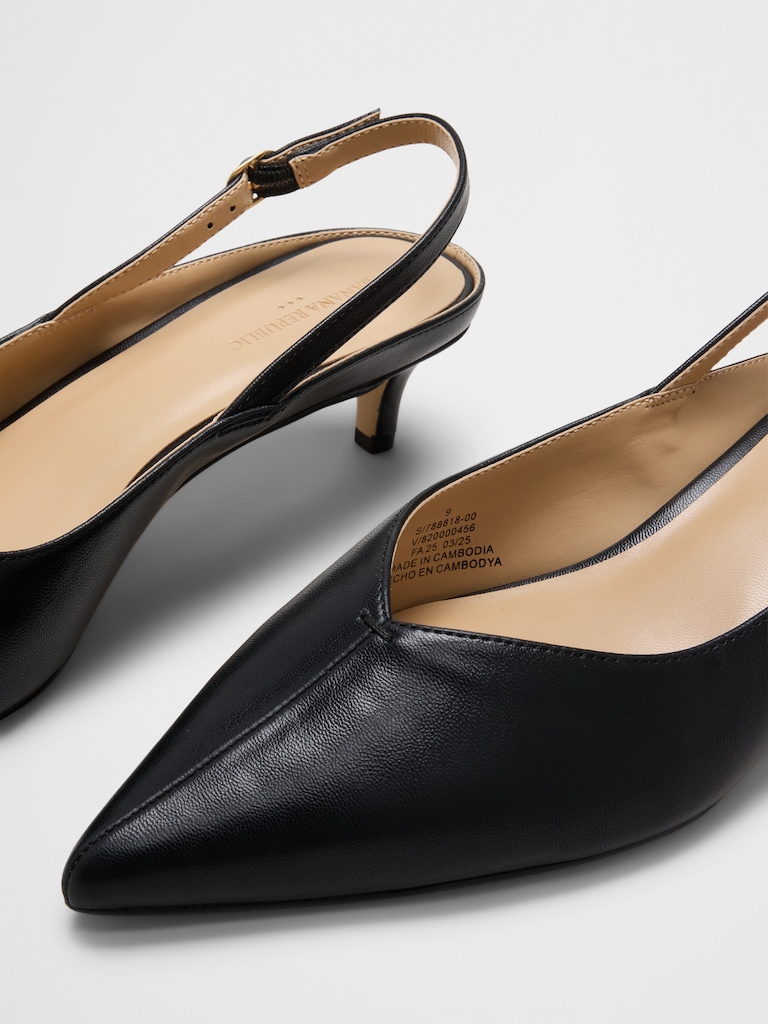 Slingback Kitten Heel Mule