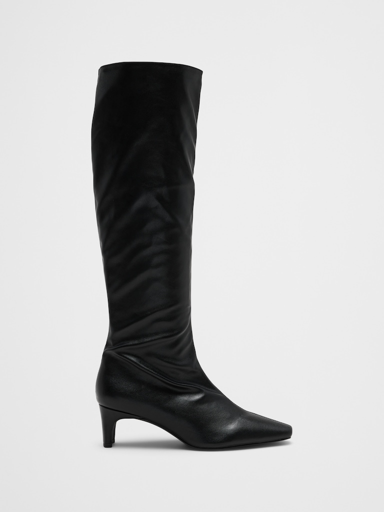 Vegan Leather Tall Slouch Boot