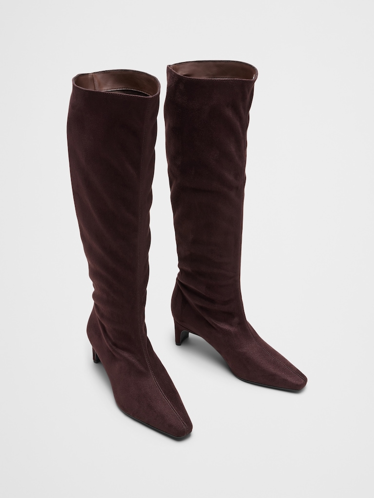 Vegan Leather Tall Slouch Boot