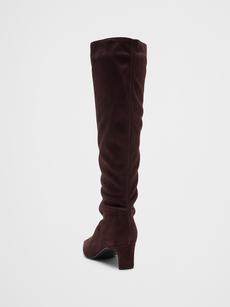 Vegan Leather Tall Slouch Boot