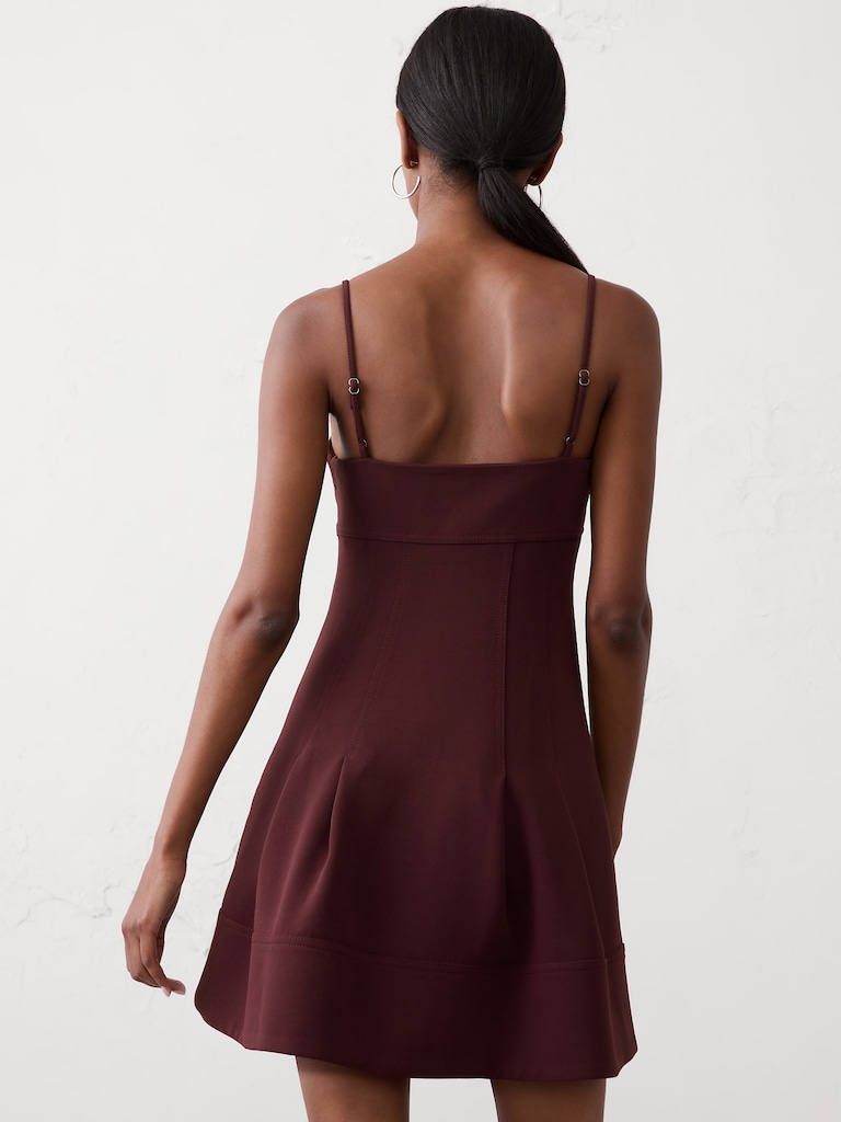 Structured Empire-Waist Mini Dress