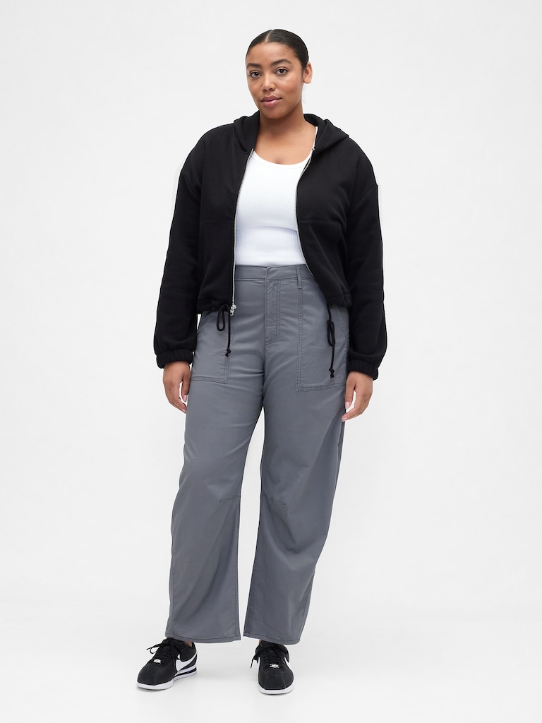 High Rise Barrel Khakis