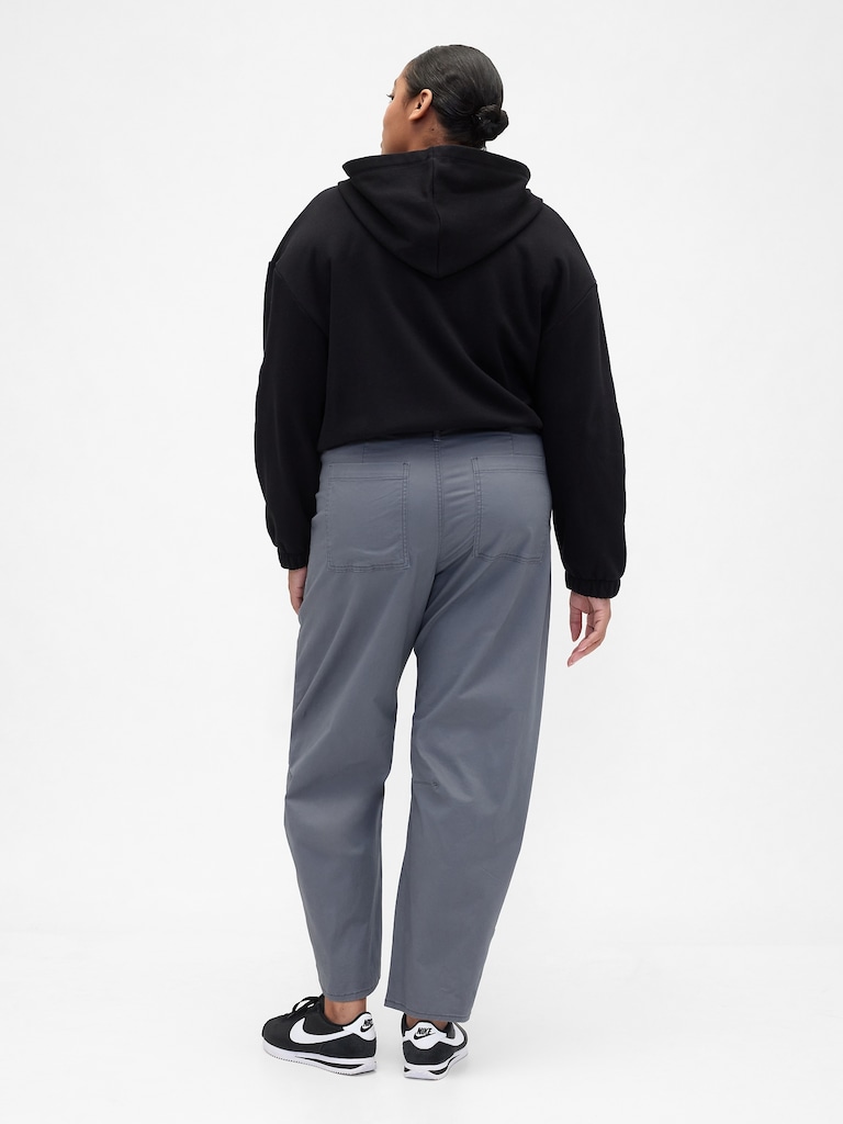 High Rise Barrel Khakis