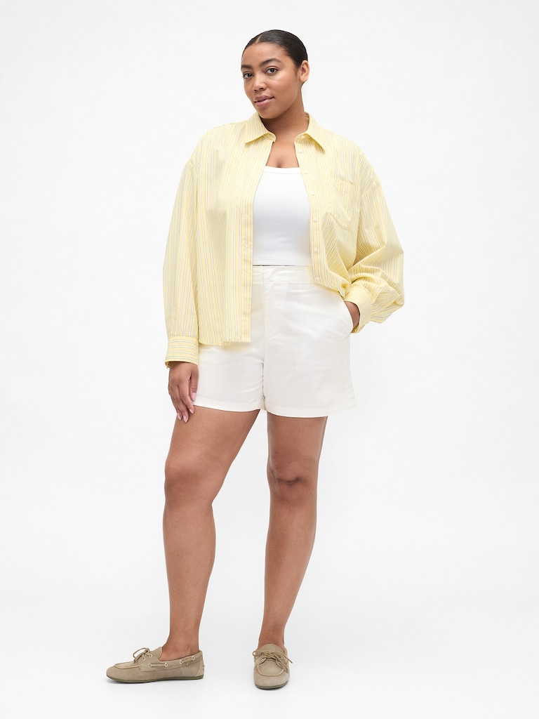 5" Mid Rise Downtown Khaki Shorts