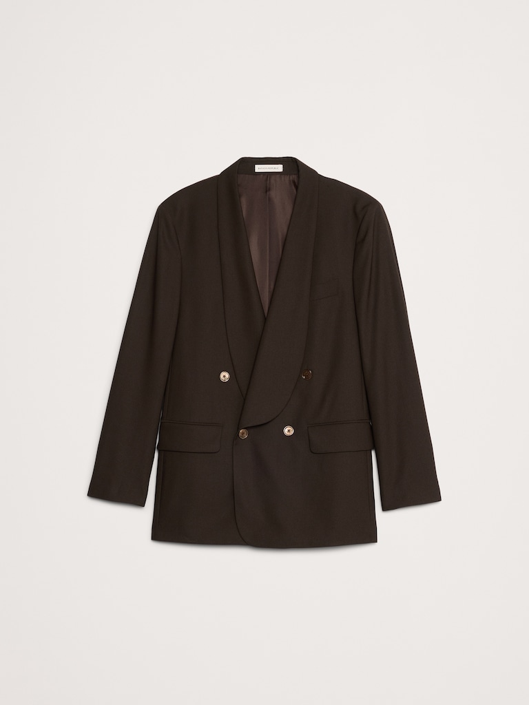 Relaxed Italian Barathea Tuxedo Jacket