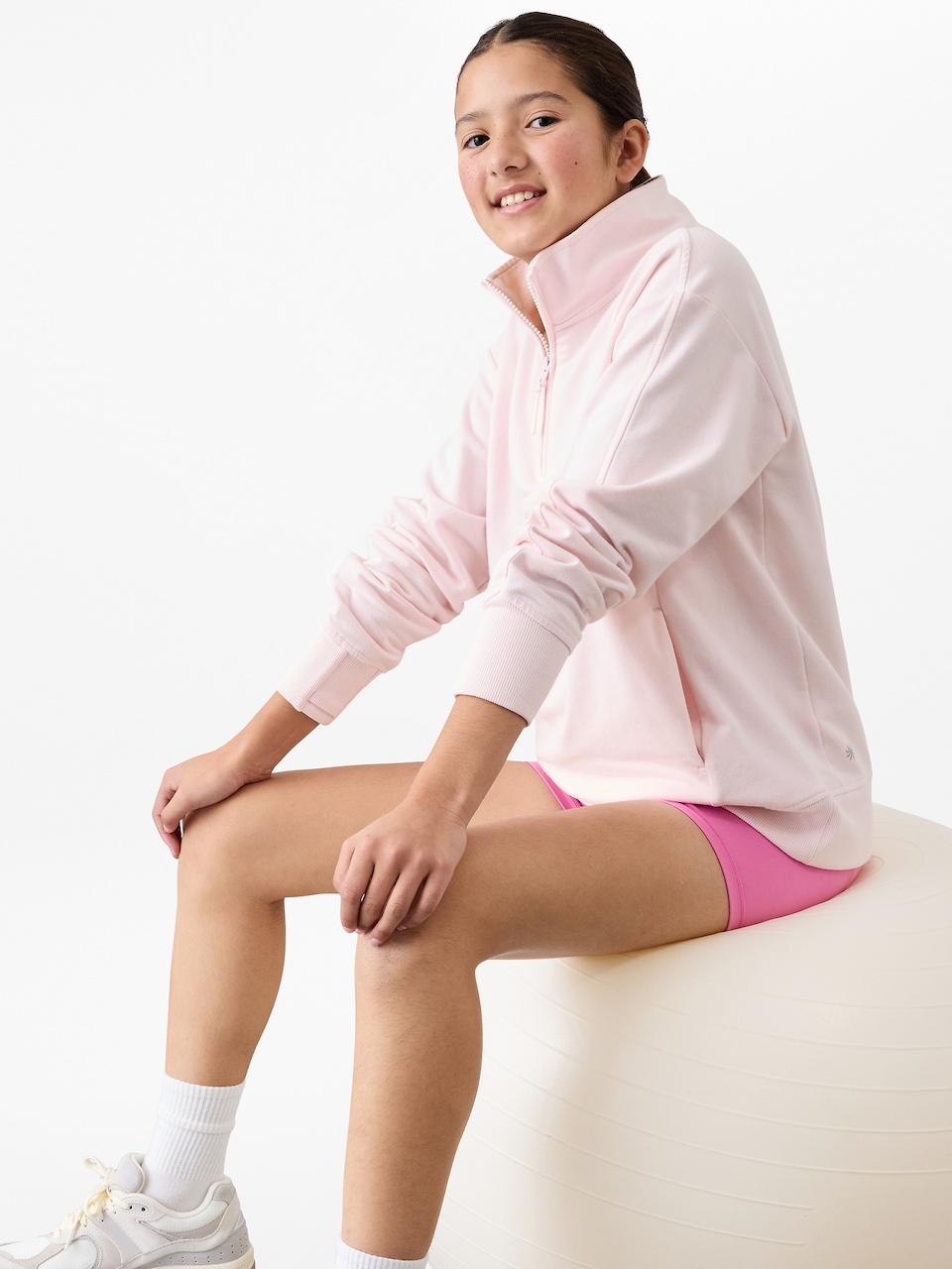 Athleta Girl All Day 1/4 Zip Sweatshirt