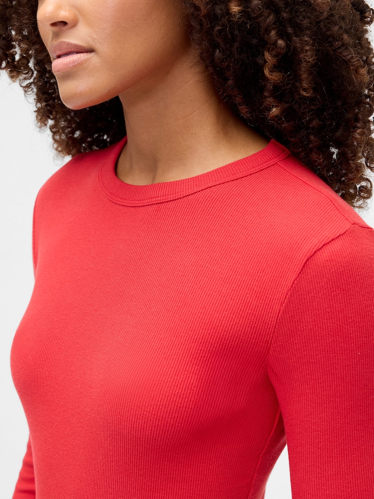 Essential Ribbed Crewneck T-Shirt