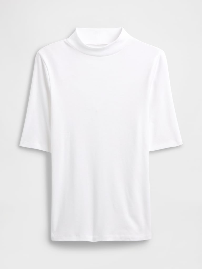 Modern Ribbed Mockneck T-Shirt