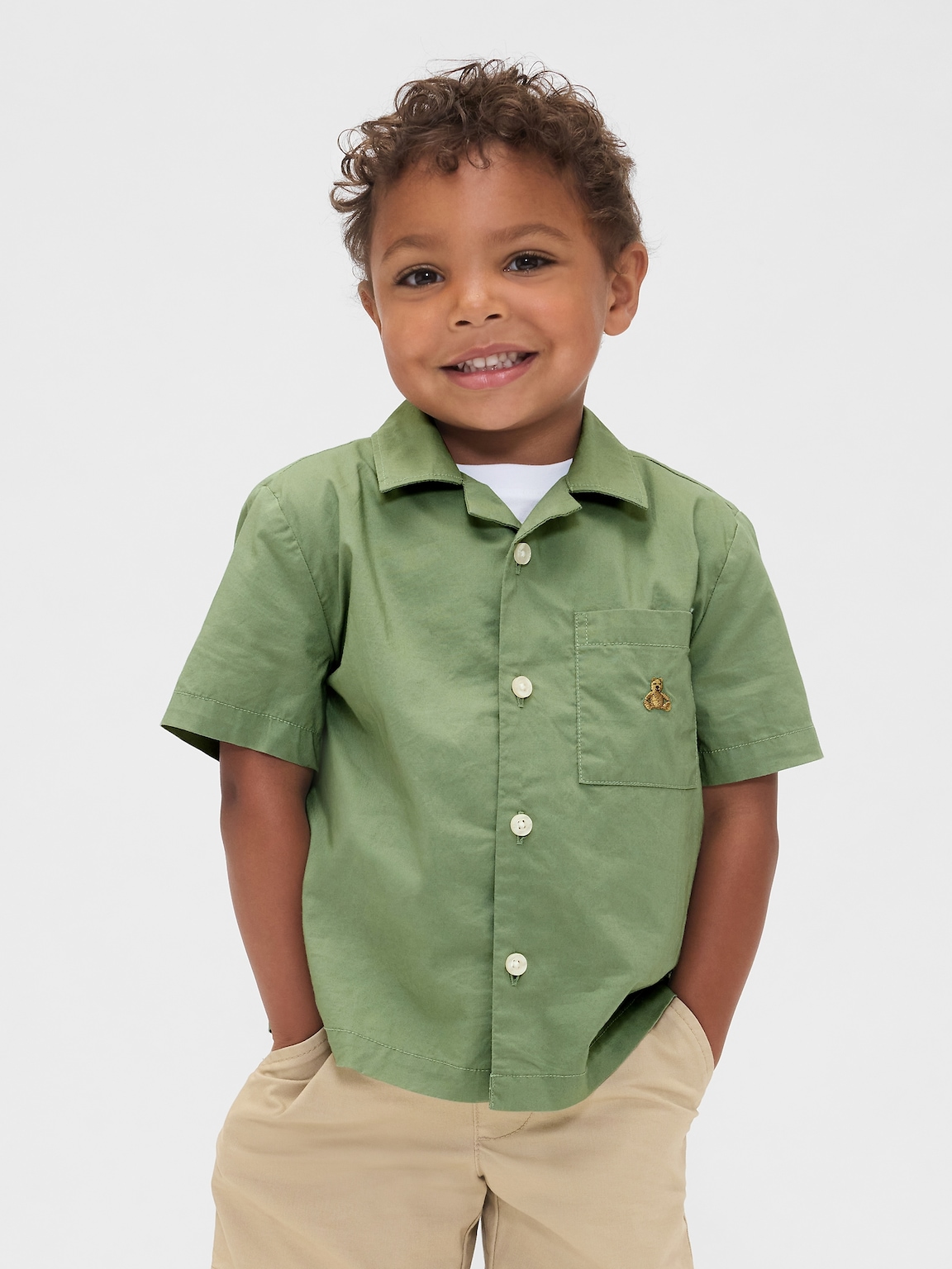 Baby & Toddler Organic Cotton Poplin Cabana Shirt