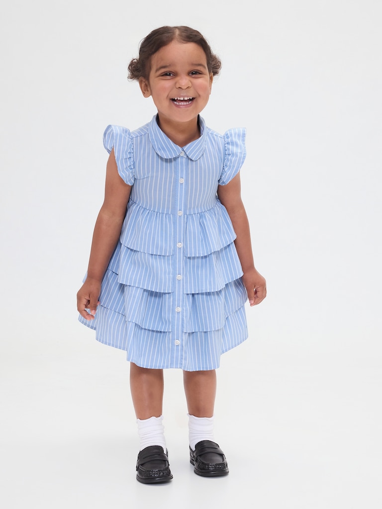 Baby & Toddler Poplin Tiered Shirtdress