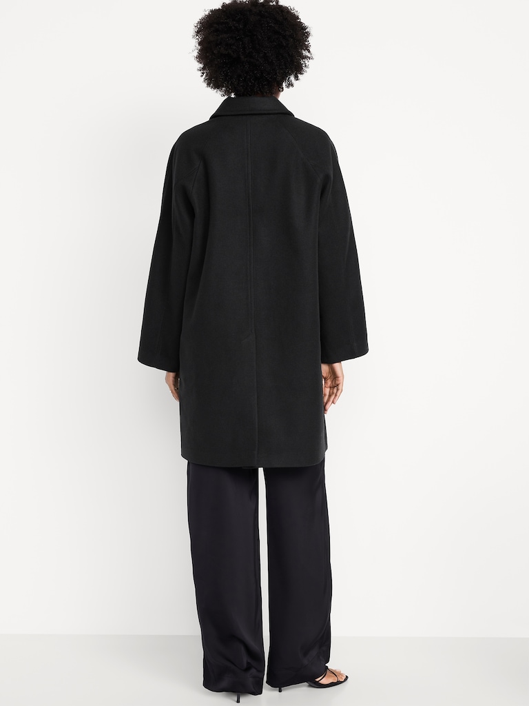 Relaxed Button-Front Mac Coat