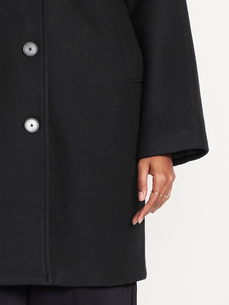 Relaxed Button-Front Mac Coat