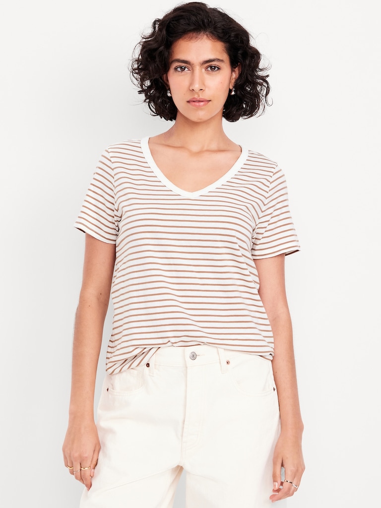 EveryWear V-Neck Striped T-Shirt