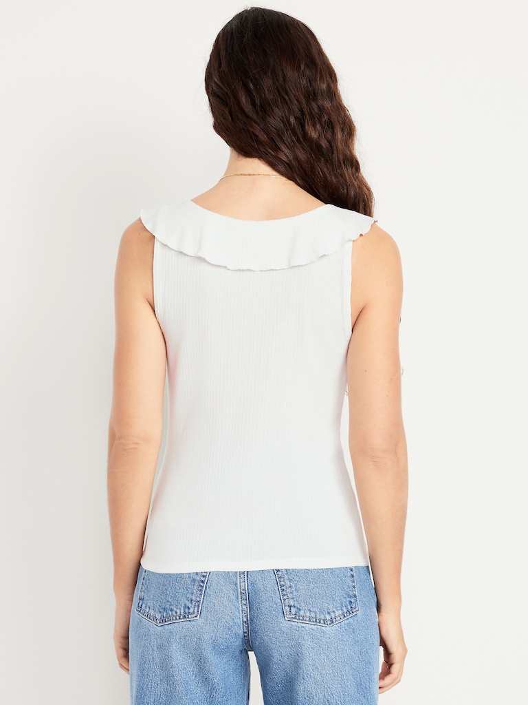 Sleeveless Ruffle Top