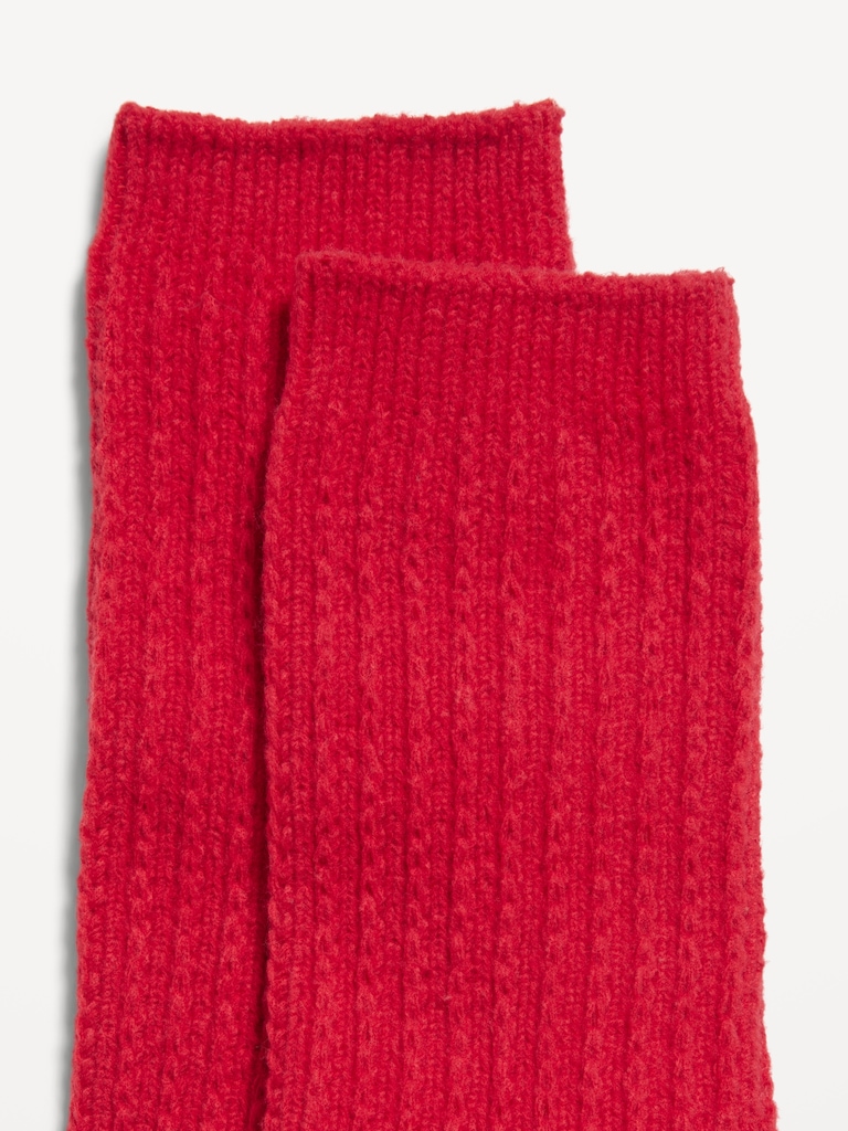 Slouchy Textured Crew Socks for Women