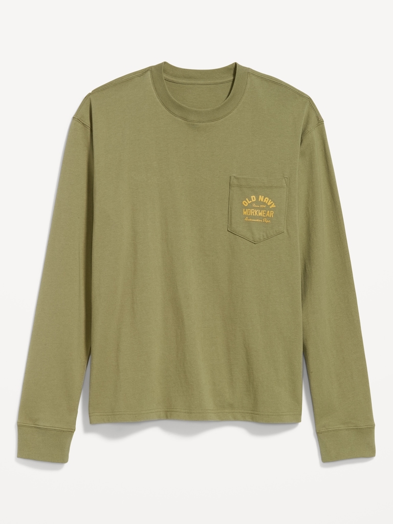 Heavyweight Long-Sleeve Logo-Graphic T-Shirt