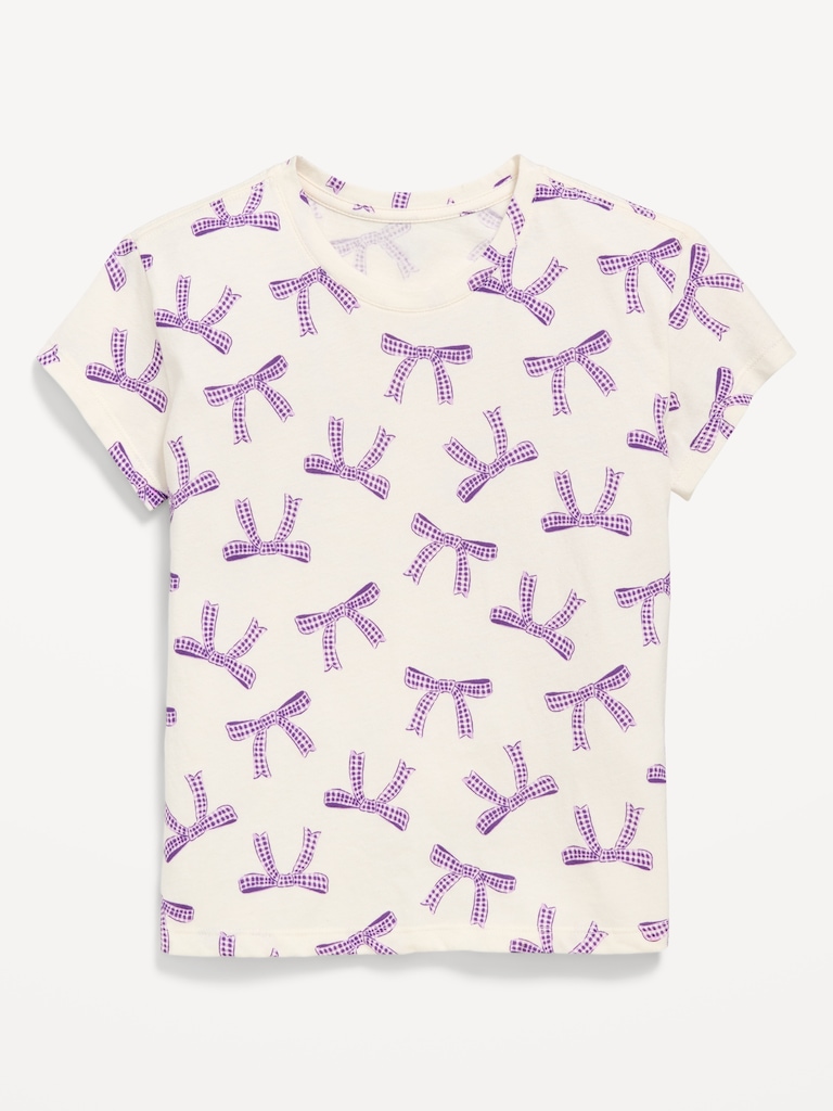Softest Printed Short-Sleeve T-Shirt for Girls