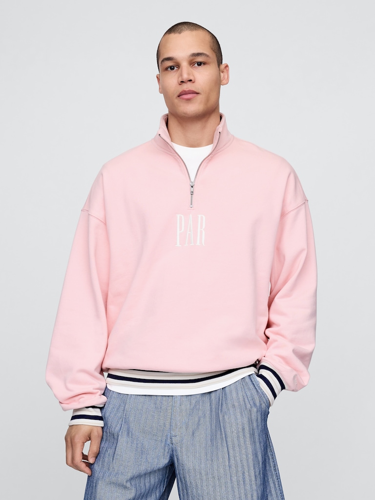 Gap × Malbon Heavyweight Logo Quarter-Zip Pullover