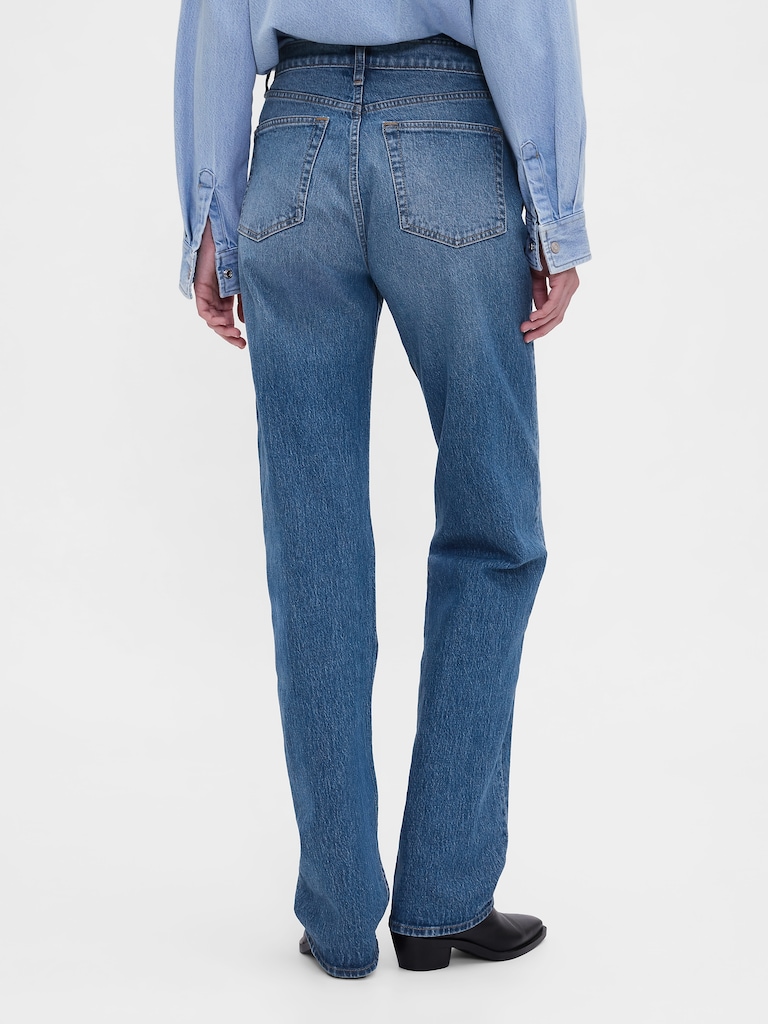 High Rise Relaxed Straight Jeans