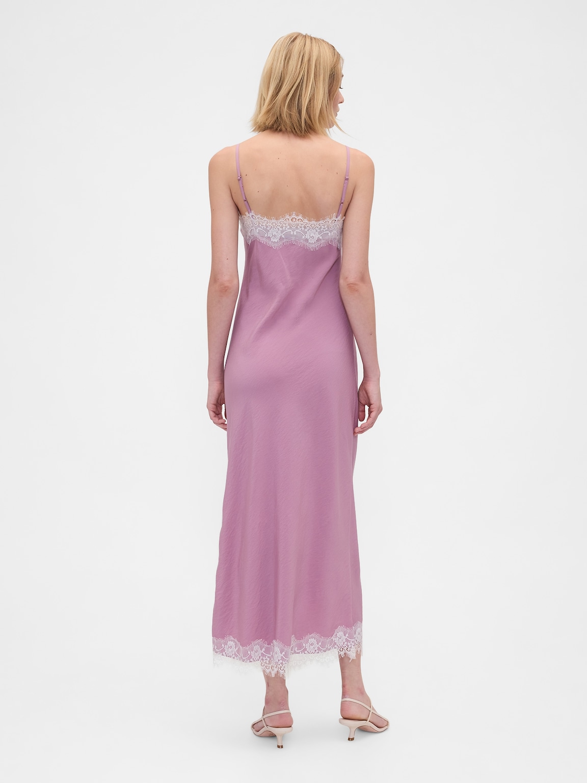 Lace-Trim Maxi Slip Dress