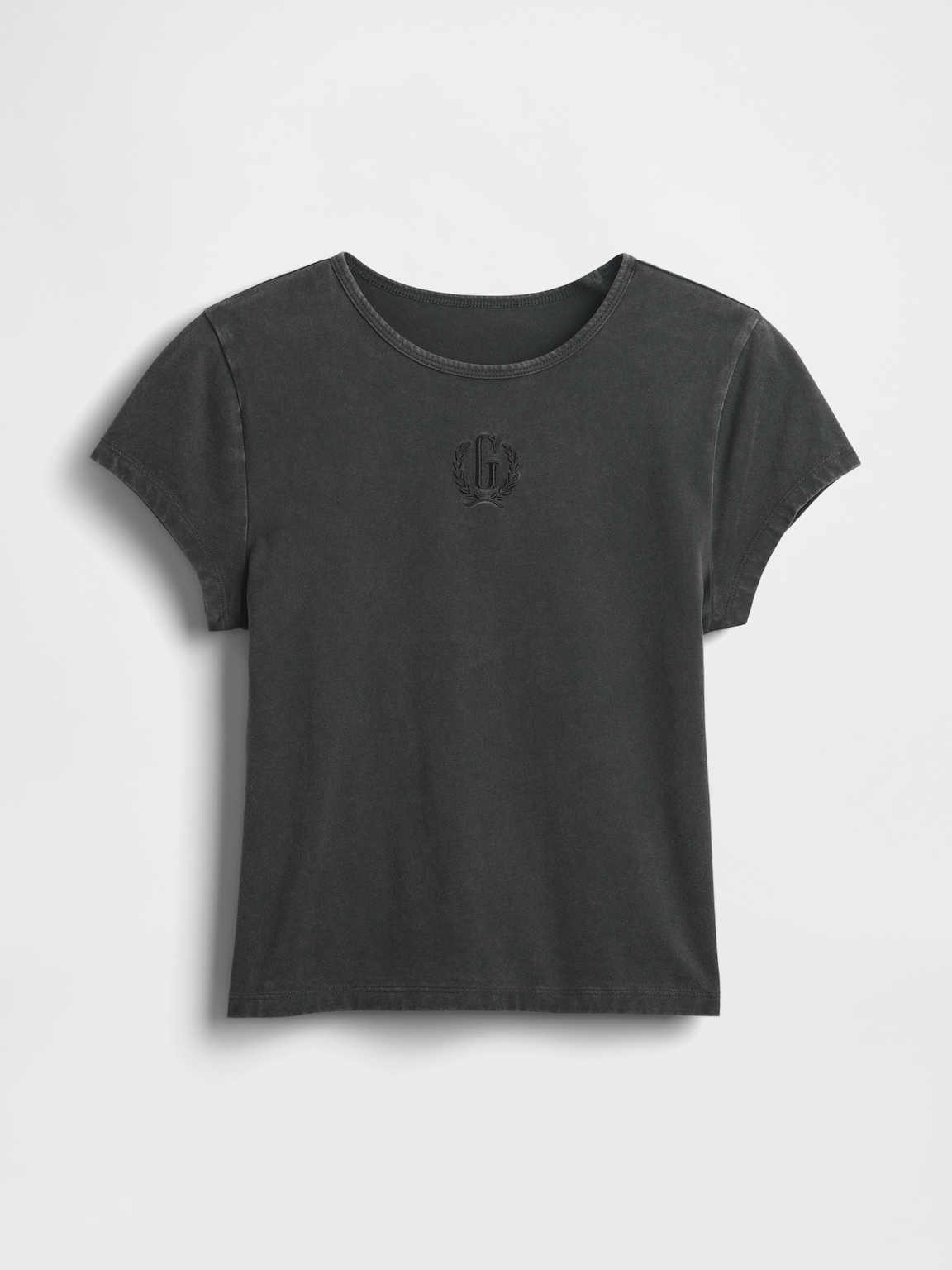 Cotton Jersey Crop Logo T-Shirt