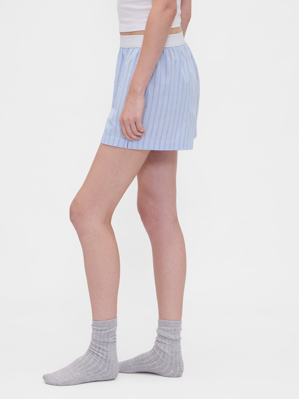 Poplin Logo PJ Boxer Shorts