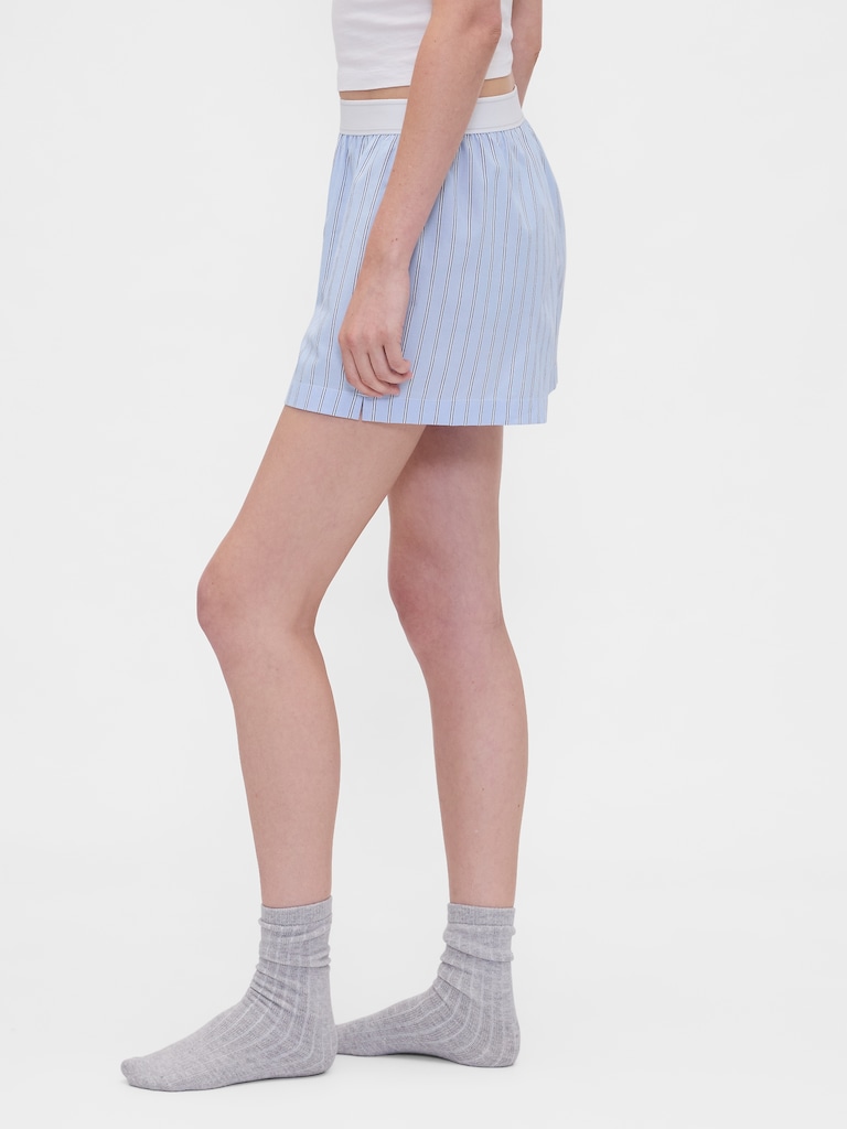 Poplin Logo PJ Boxer Shorts