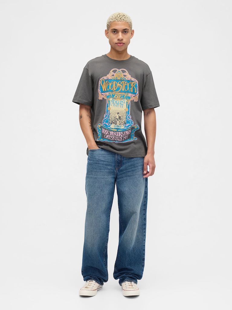 Relaxed Woodstock Graphic T-Shirt