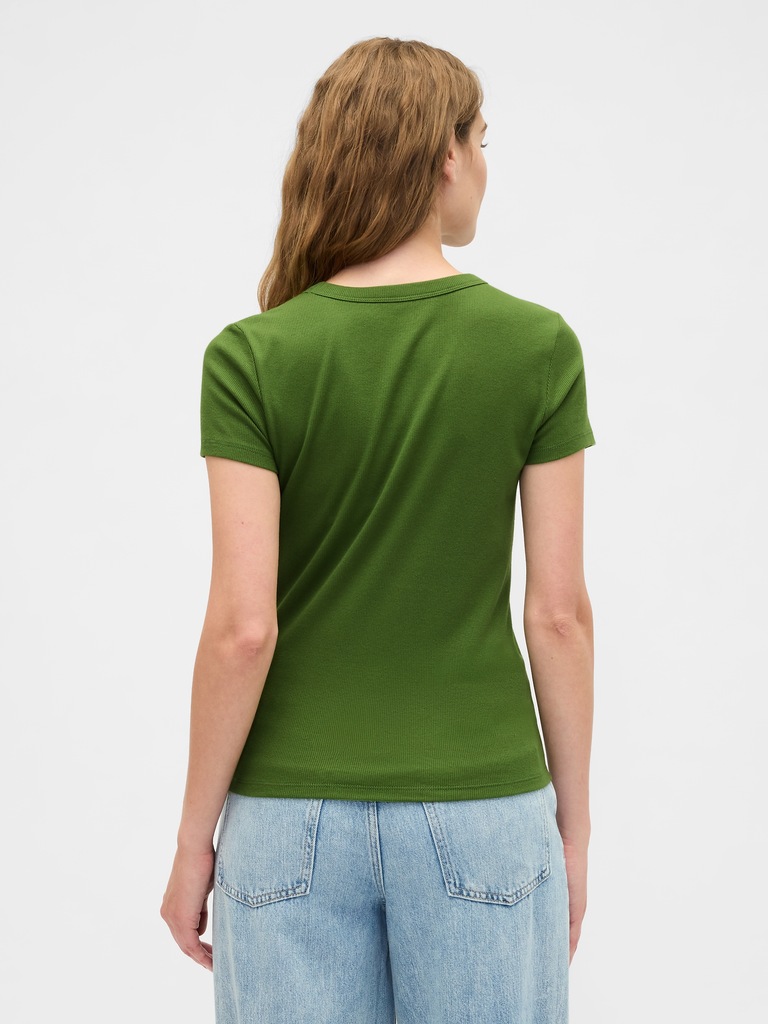 Ribbed Crewneck T-Shirt