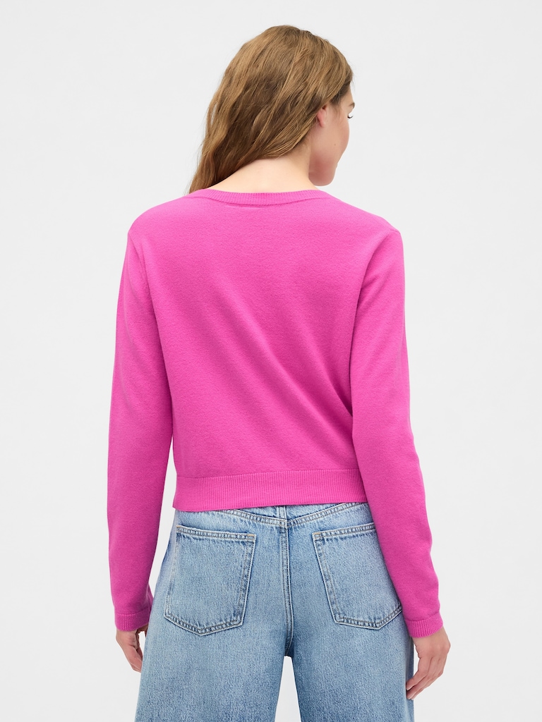 Cashsoft Crewneck Cardigan