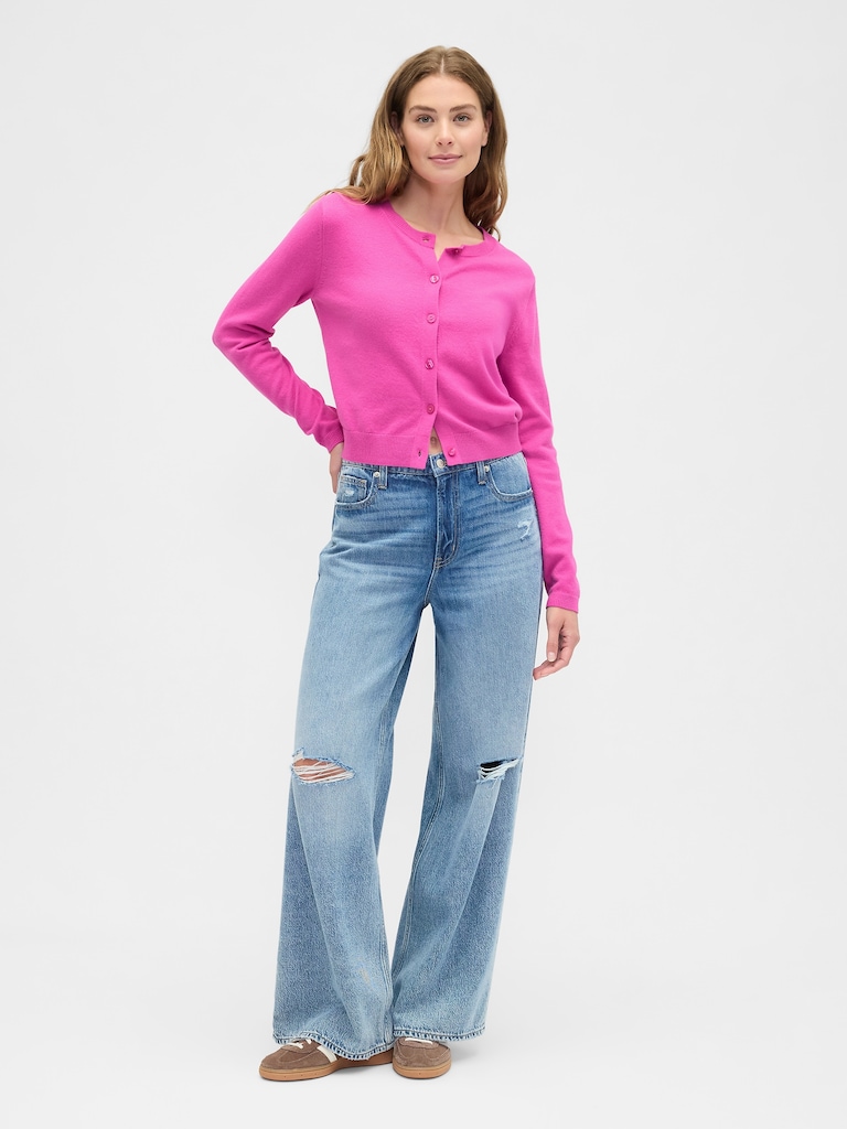 Cashsoft Crewneck Cardigan