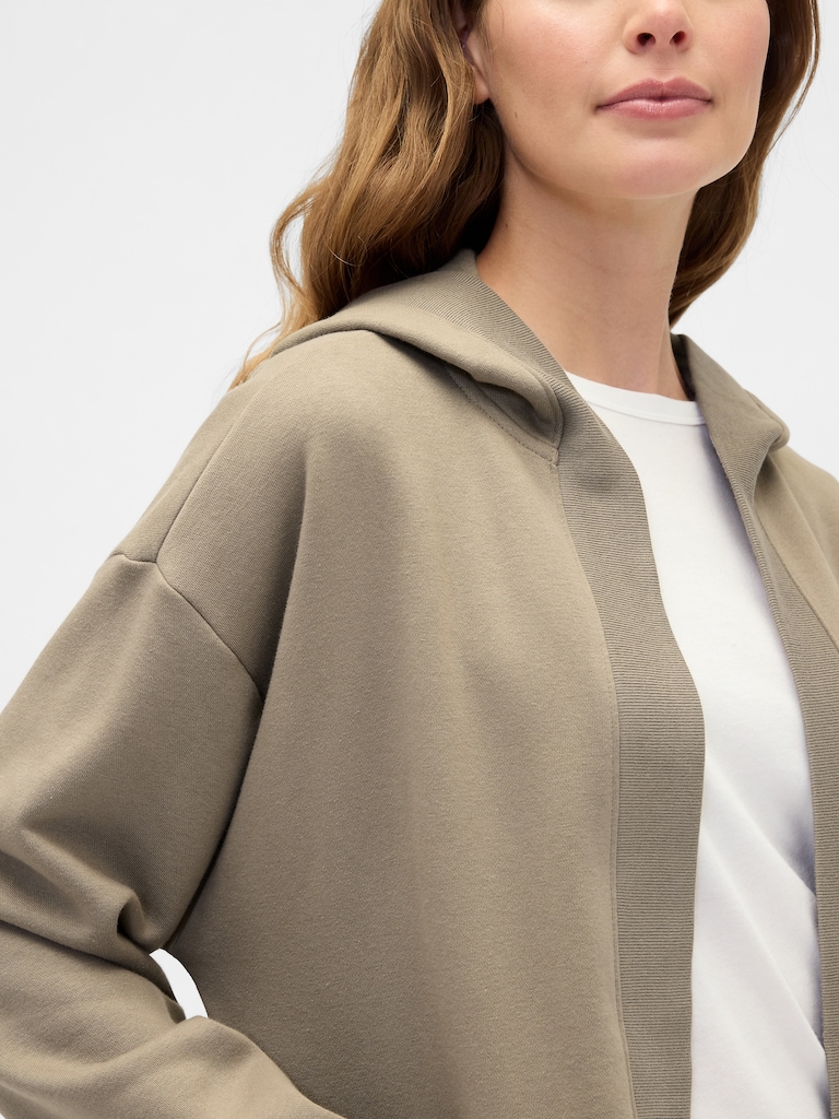 Oversized Open-Front Hoodie