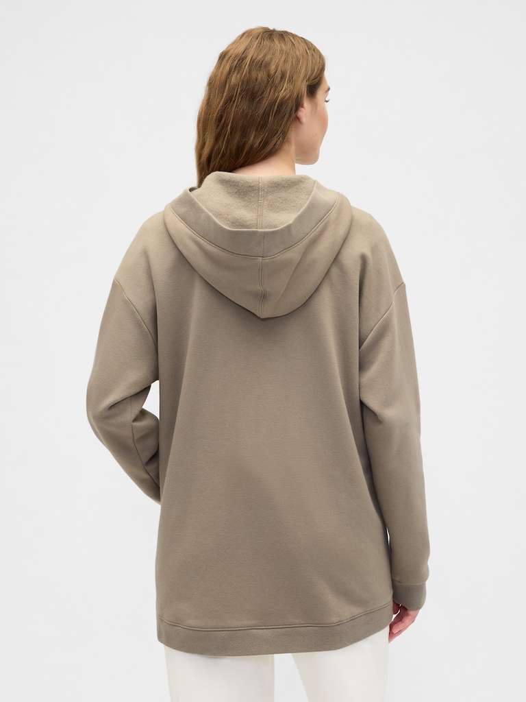 Oversized Open-Front Hoodie