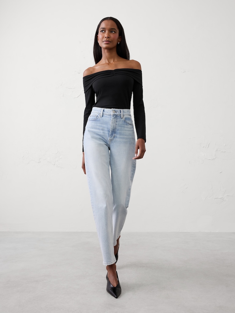 Soft Stretch Off-Shoulder Top