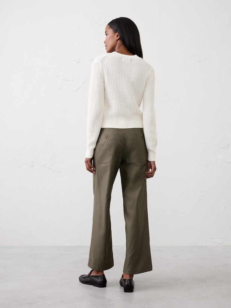 Straight Mid-Rise Utility Pant