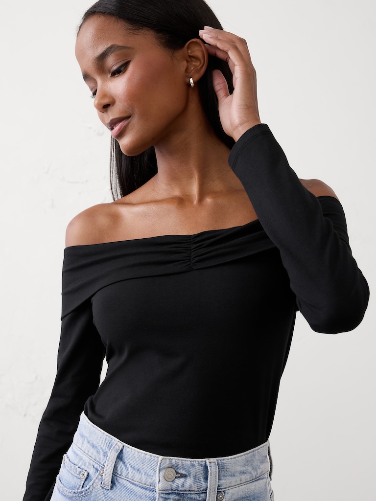 Soft Stretch Off-Shoulder Top