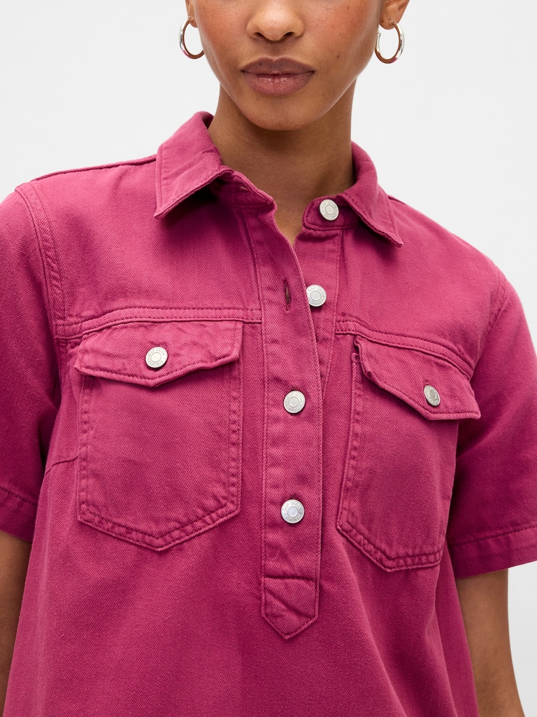 Relaxed Denim Mini Dress