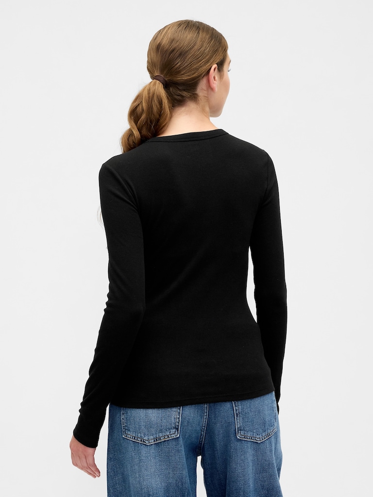 Essential Ribbed Crewneck T-Shirt