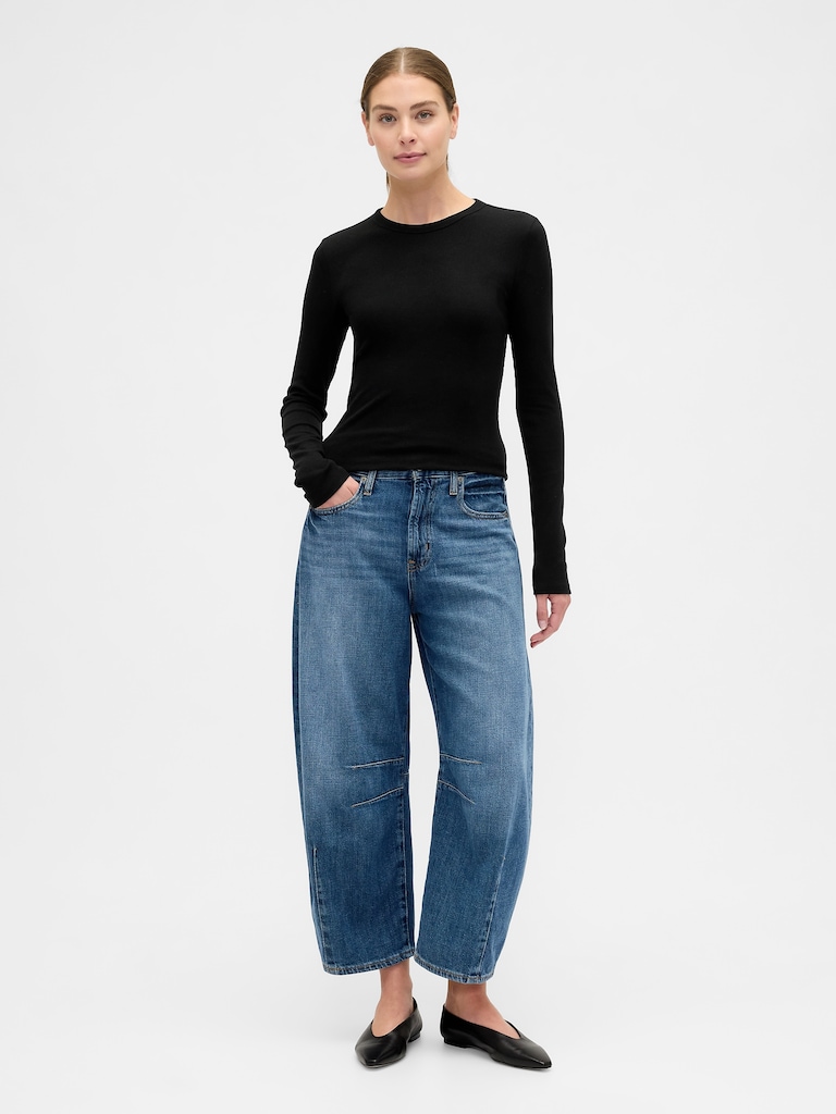 Essential Ribbed Crewneck T-Shirt