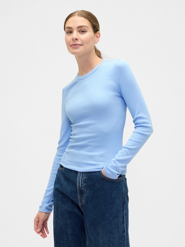Essential Ribbed Crewneck T-Shirt