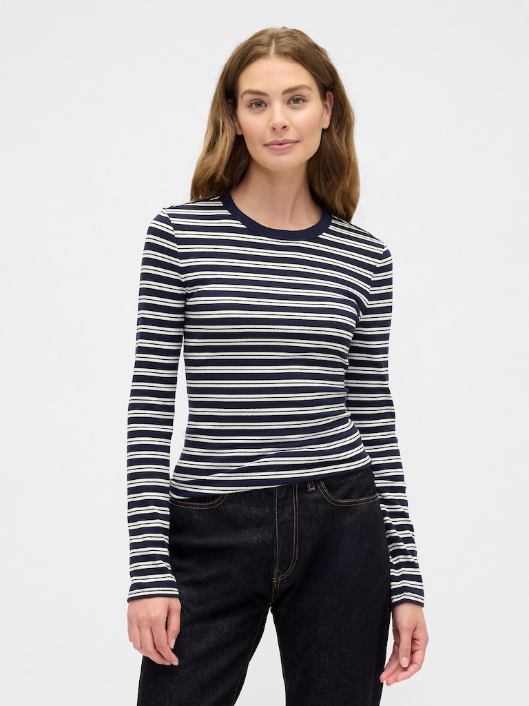 Essential Ribbed Crewneck T-Shirt