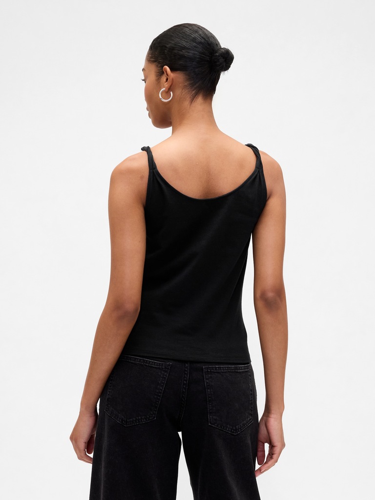 Stretch Jersey Twist Tank Top