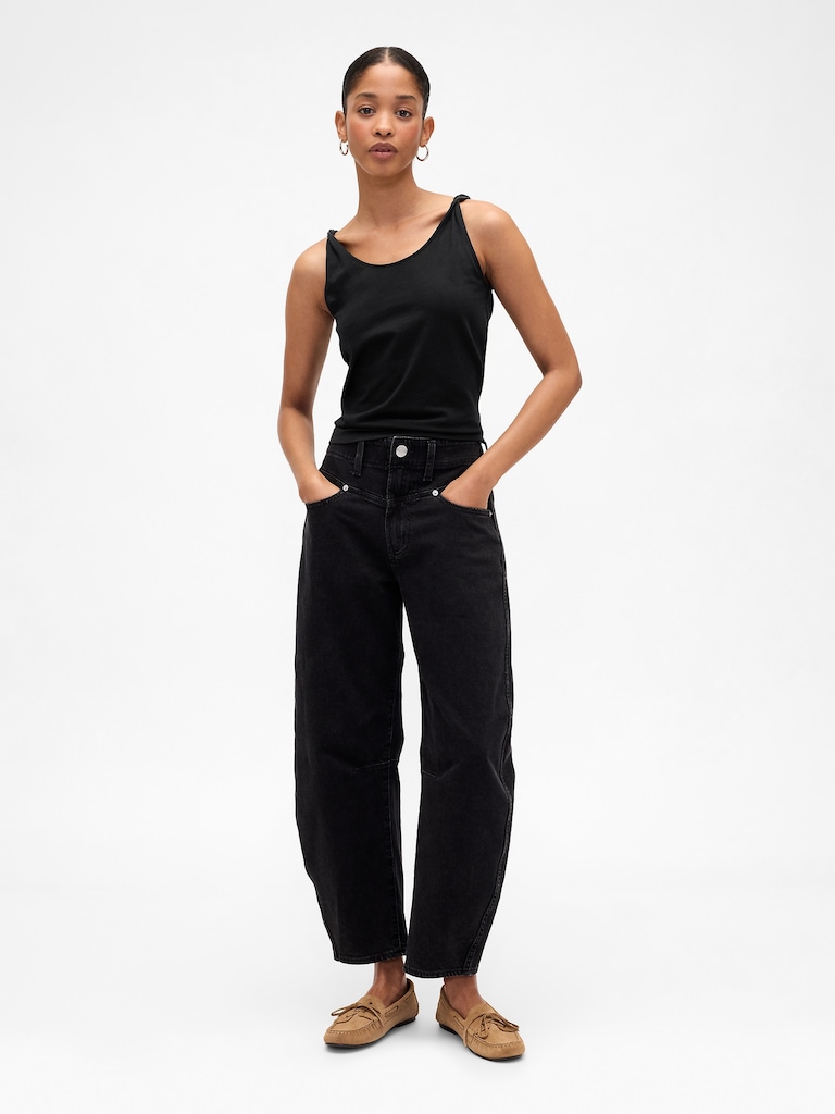 Stretch Jersey Twist Tank Top